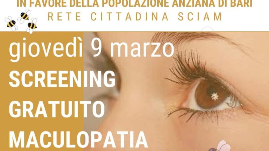 Screening gratuito Maculopatia – 9 Marzo 2023
